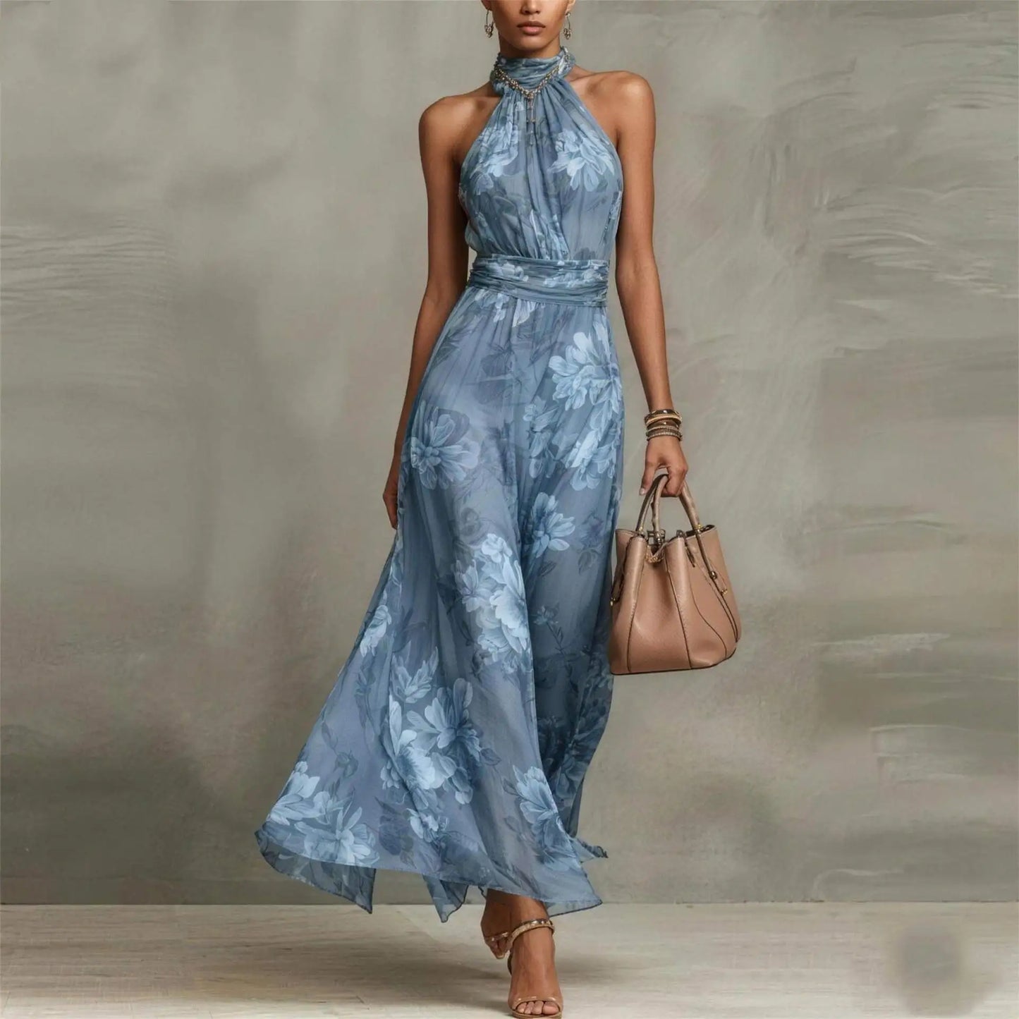 Monroe Floral Maxi Wedding Guest Dress