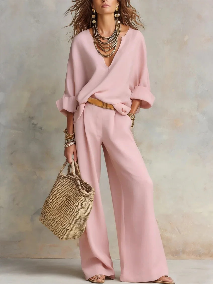 Tiffany Breathable Linen Matching Set
