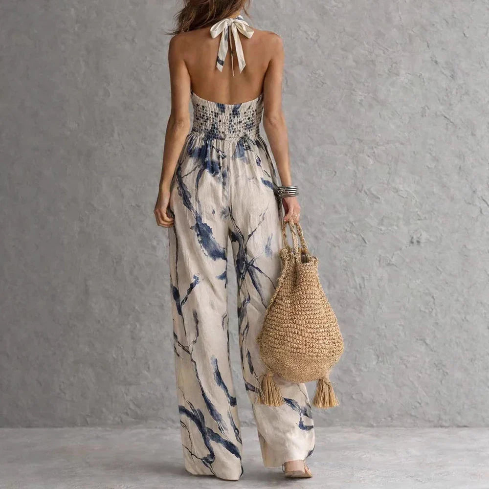 Catalina Flowy Halter Maxi Dress