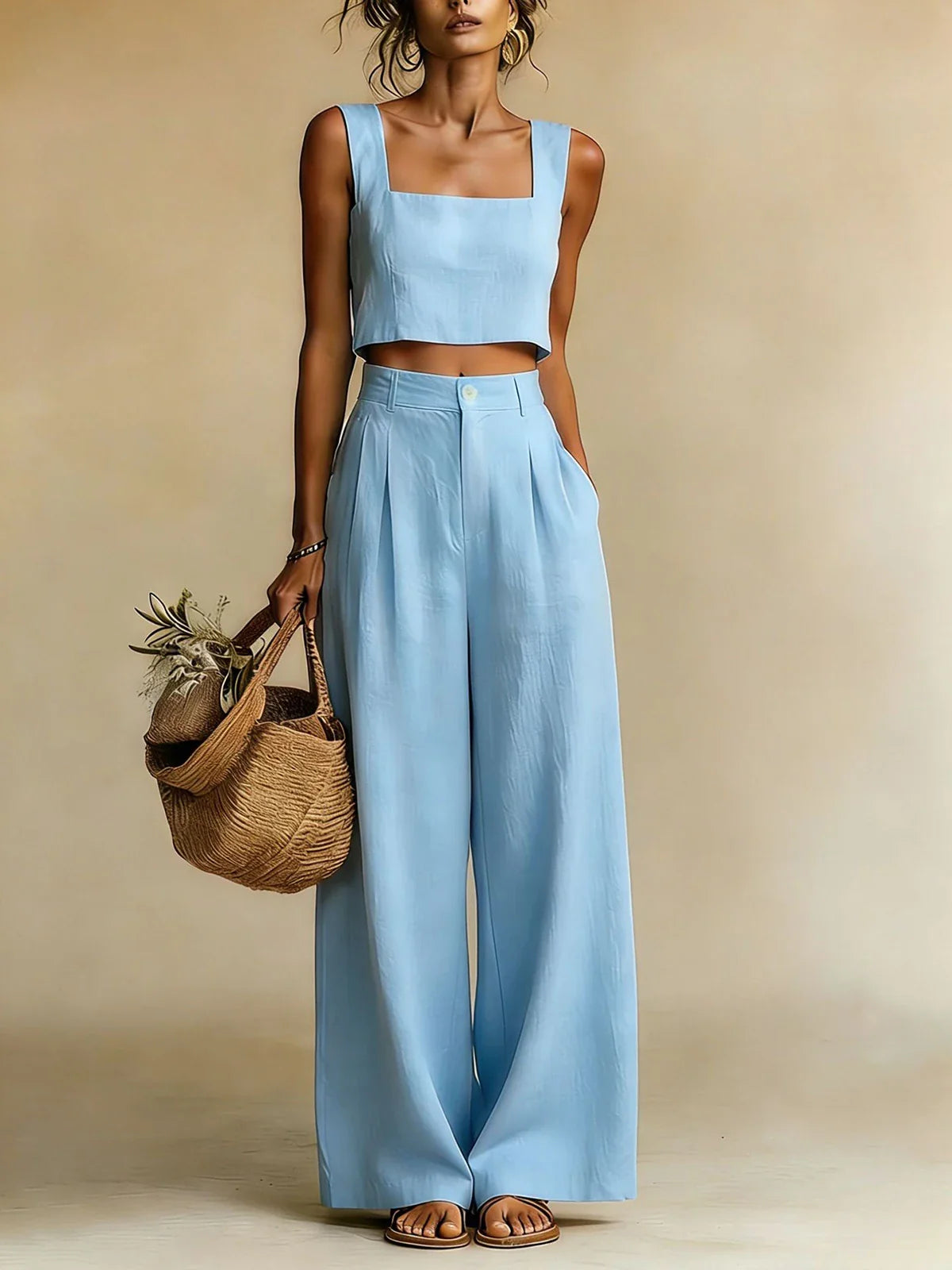 Lillian Palazzo Pants Set