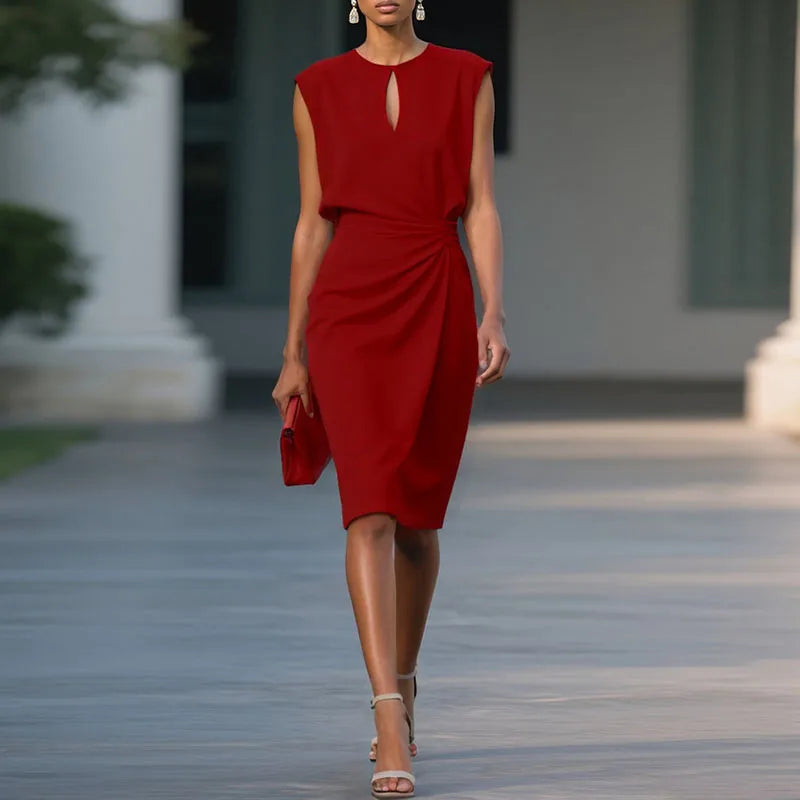 Celesta Ruched Sophisticated Dress