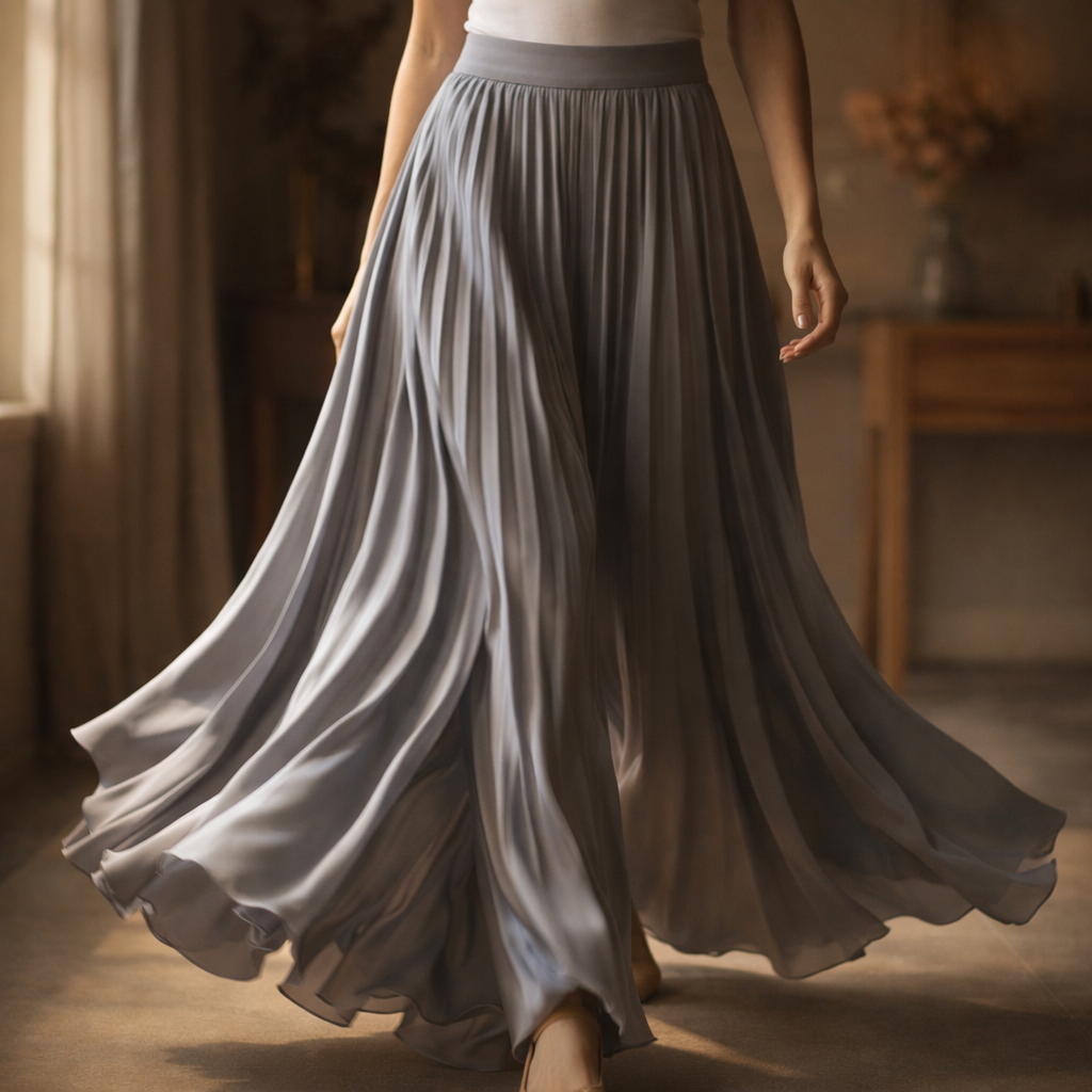 Helena Pleated A-Line Skirt