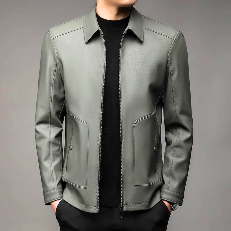 Ethan Men Classic Leather Jacket