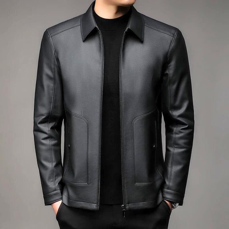 Ethan Men Classic Leather Jacket