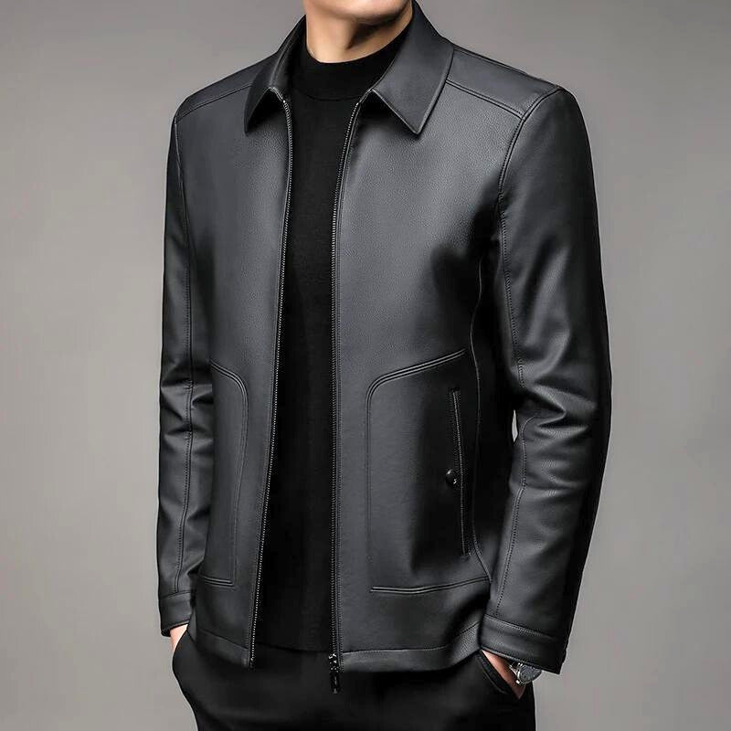 Ethan Men Classic Leather Jacket