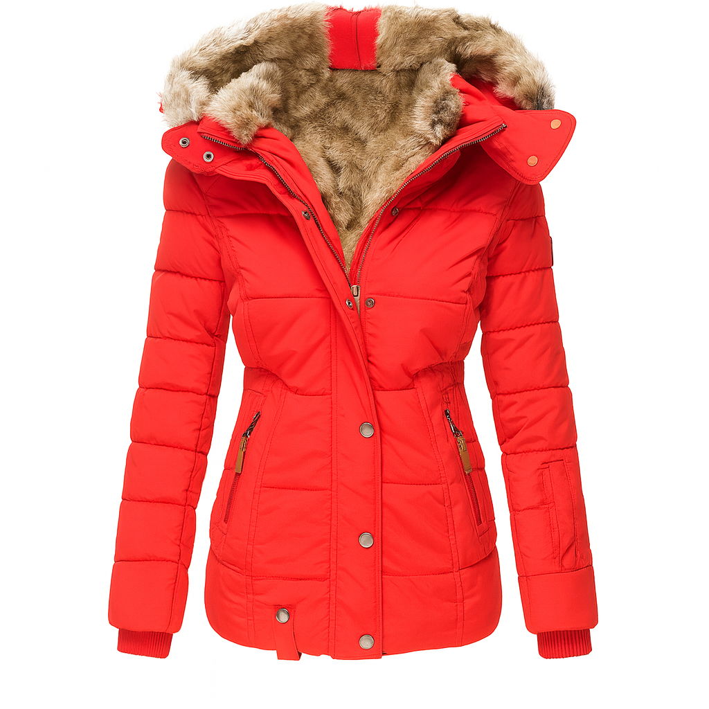 Natalie Women's Classic Fur Hooded Jacket