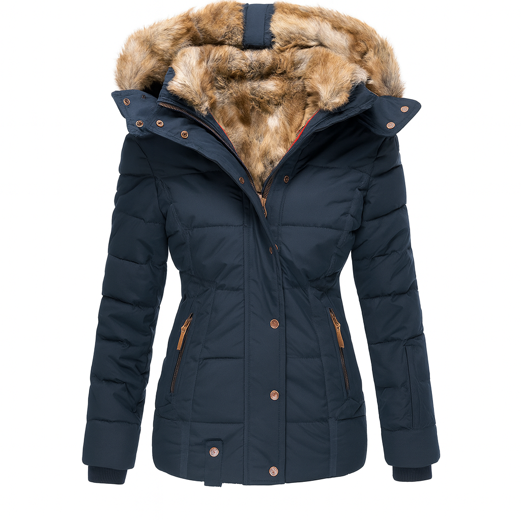 Natalie Women's Classic Fur Hooded Jacket