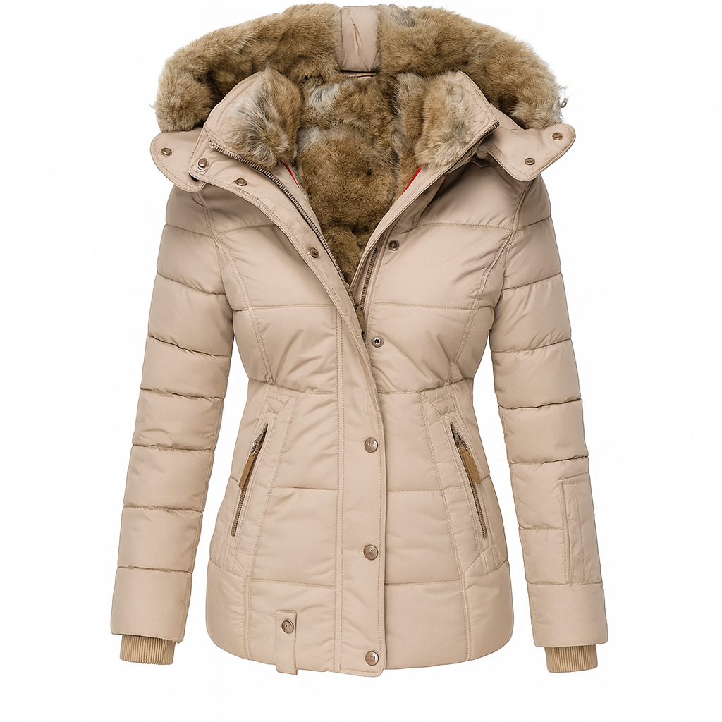 Natalie Women's Classic Fur Hooded Jacket
