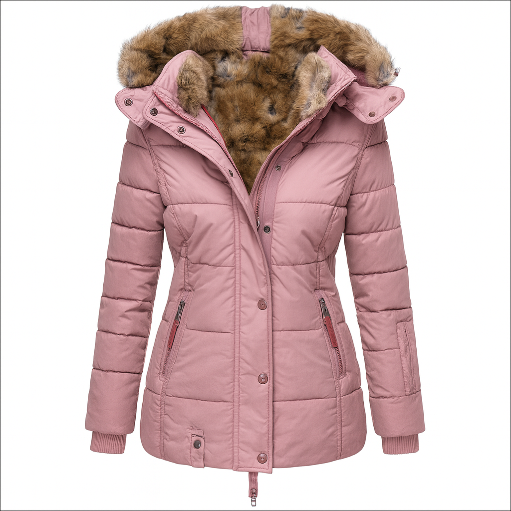 Natalie Women's Classic Fur Hooded Jacket
