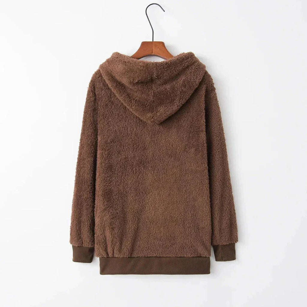 Avery Women Oversized Sherpa Fleece Hoodie