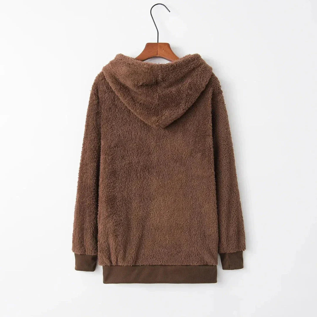 Avery Women Oversized Sherpa Fleece Hoodie