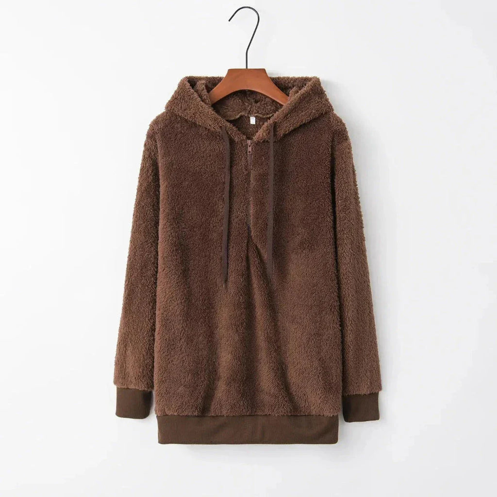 Avery Women Oversized Sherpa Fleece Hoodie