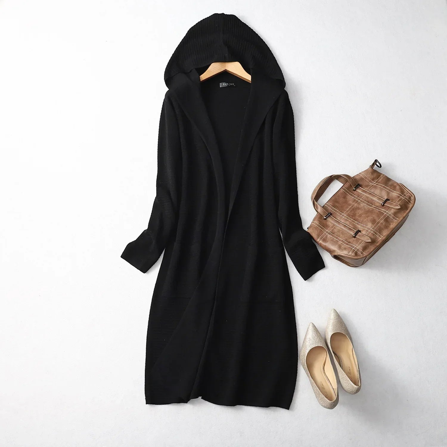 Mania Women's V -Neck Long Sleeve Cashmere Hoodie