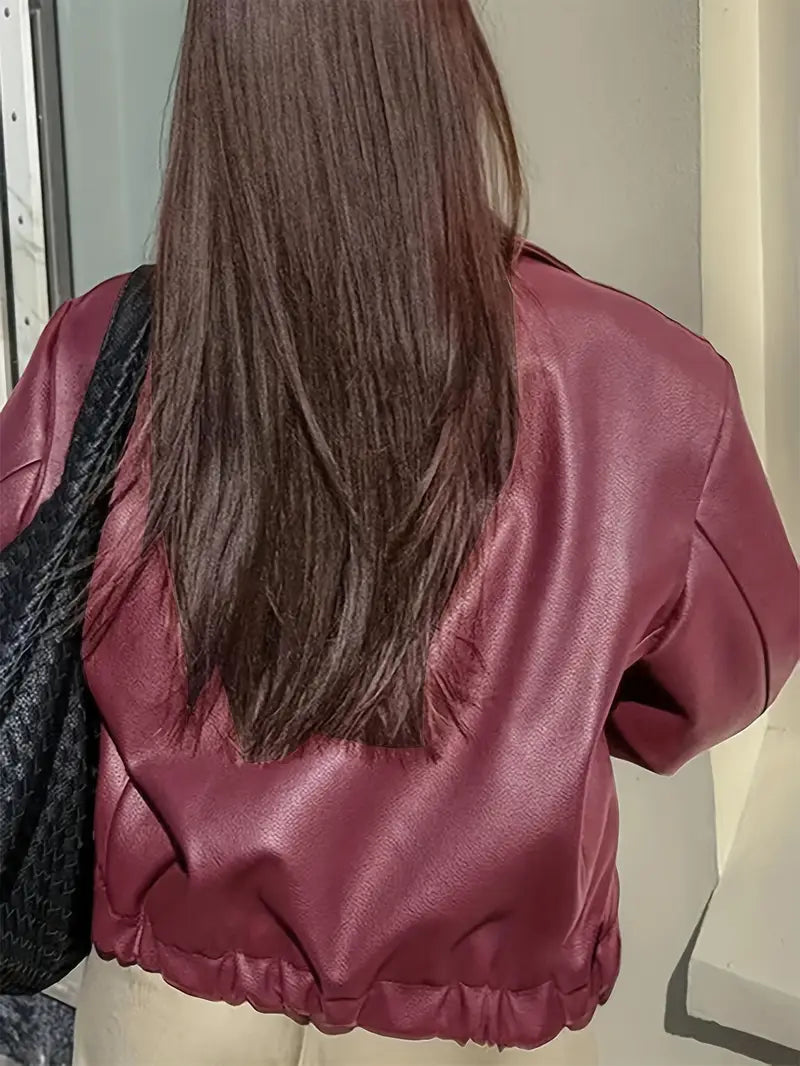 Sally Women's Relaxed Fit Zip-Up Bomber Jacket