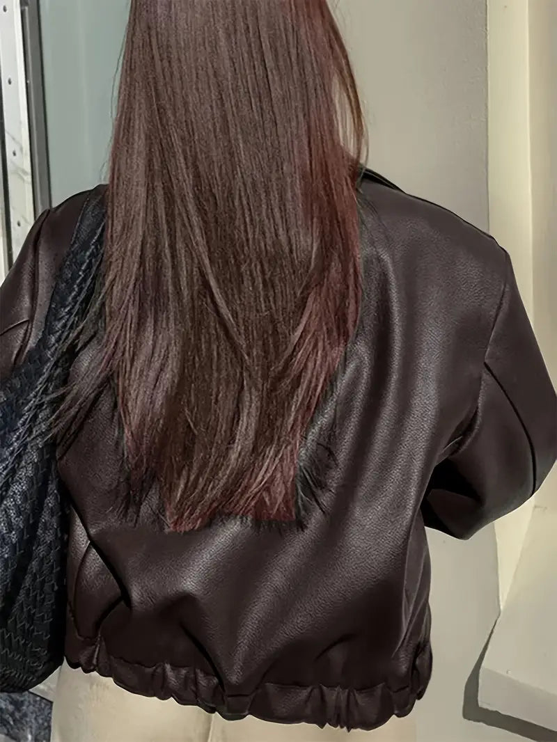 Sally Women's Relaxed Fit Zip-Up Bomber Jacket