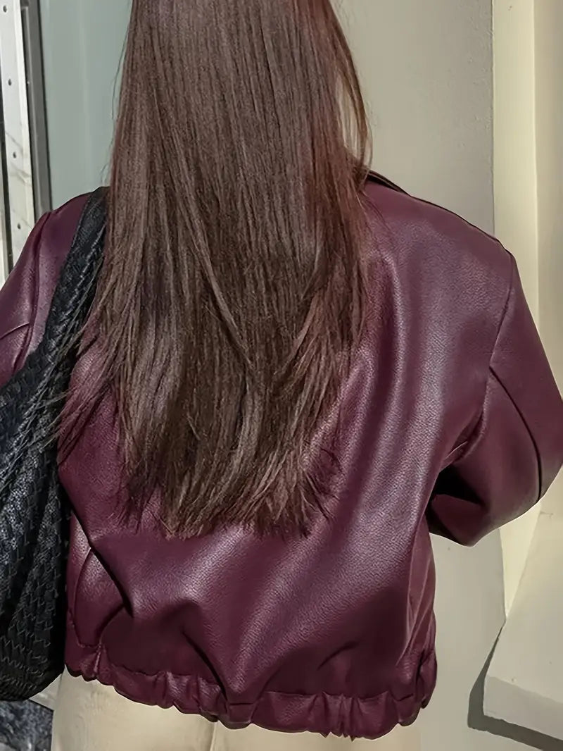 Sally Women's Relaxed Fit Zip-Up Bomber Jacket