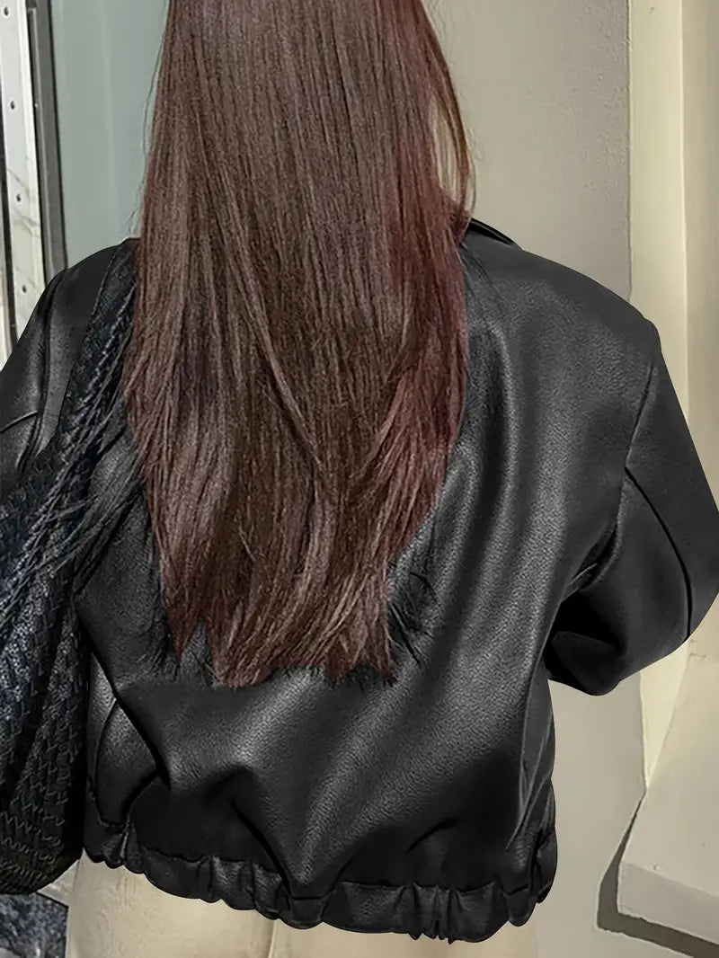 Sally Women's Relaxed Fit Zip-Up Bomber Jacket