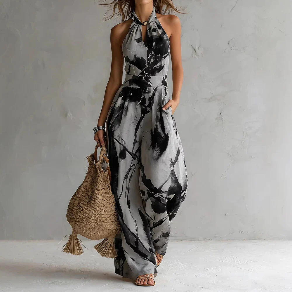Catalina Flowy Halter Maxi Dress