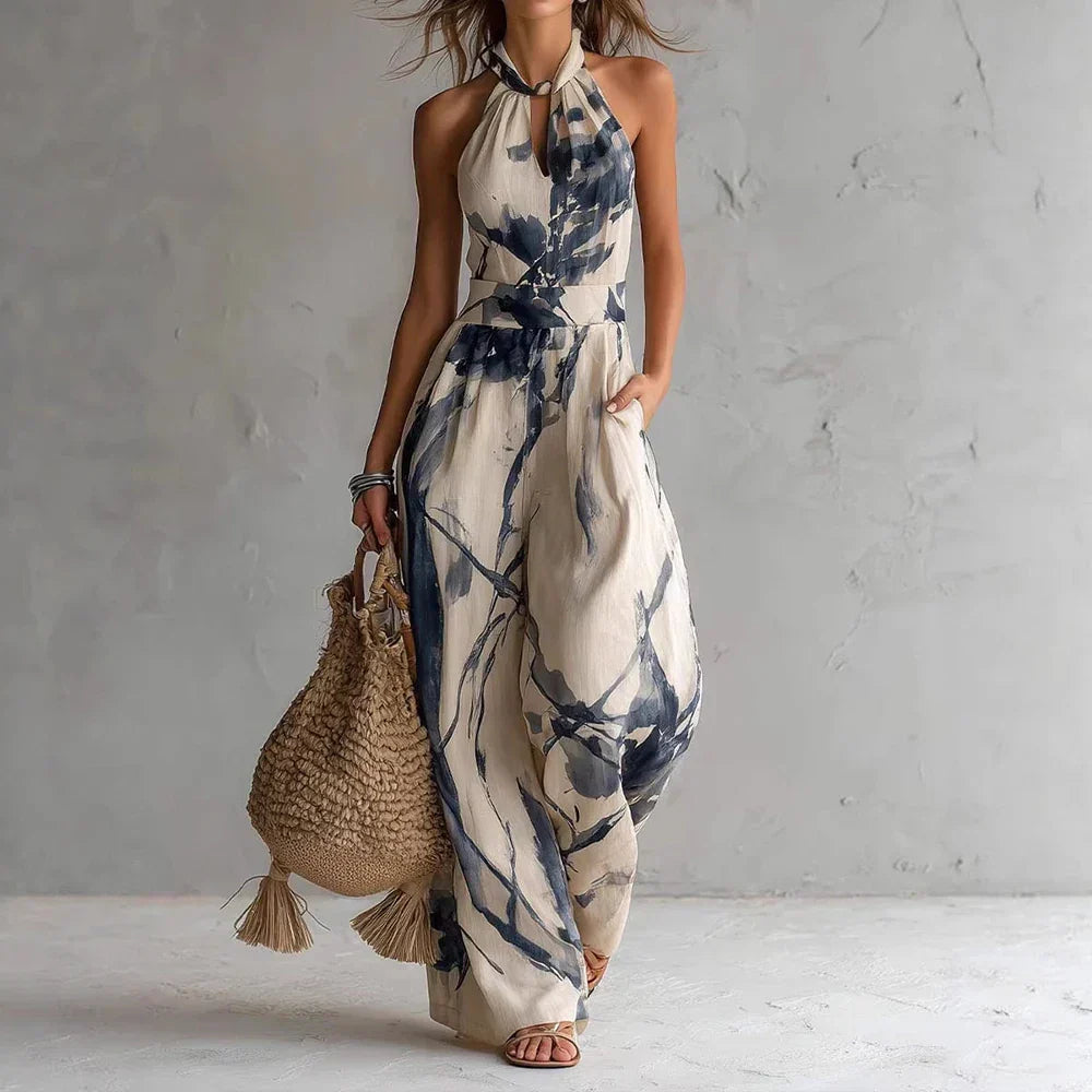 Catalina Flowy Halter Maxi Dress