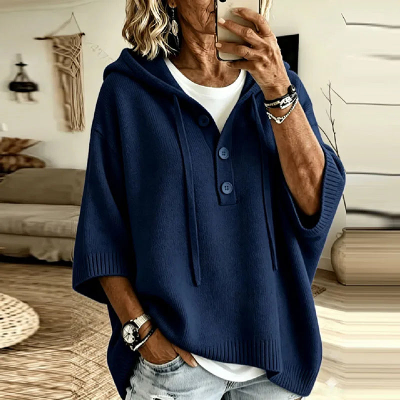 Evelyn Hooded Knit Pullover