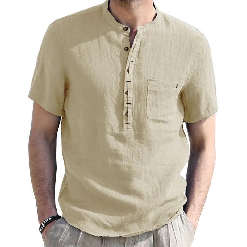 Harper Linen Henley Shirt