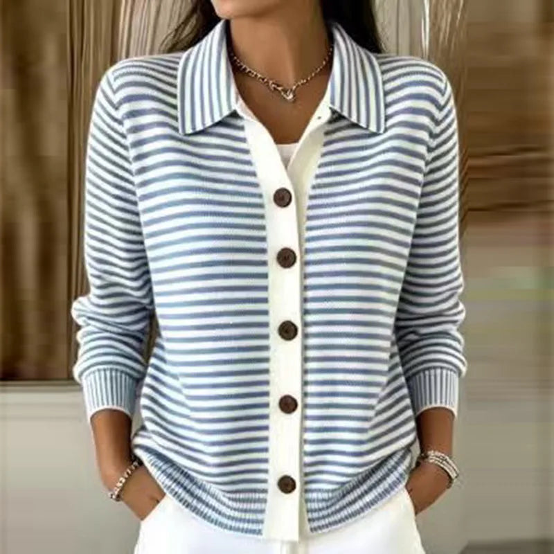 Orlinda Striped Knit Cardigan