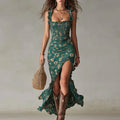 Vasanti Flowy Floral Slit Maxi Dress