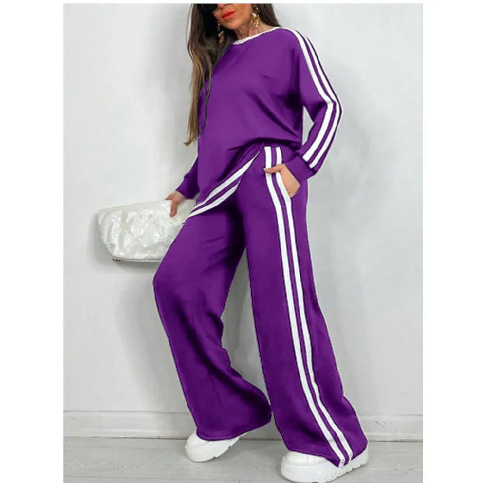 Danica Sports Stripe Lounge Set