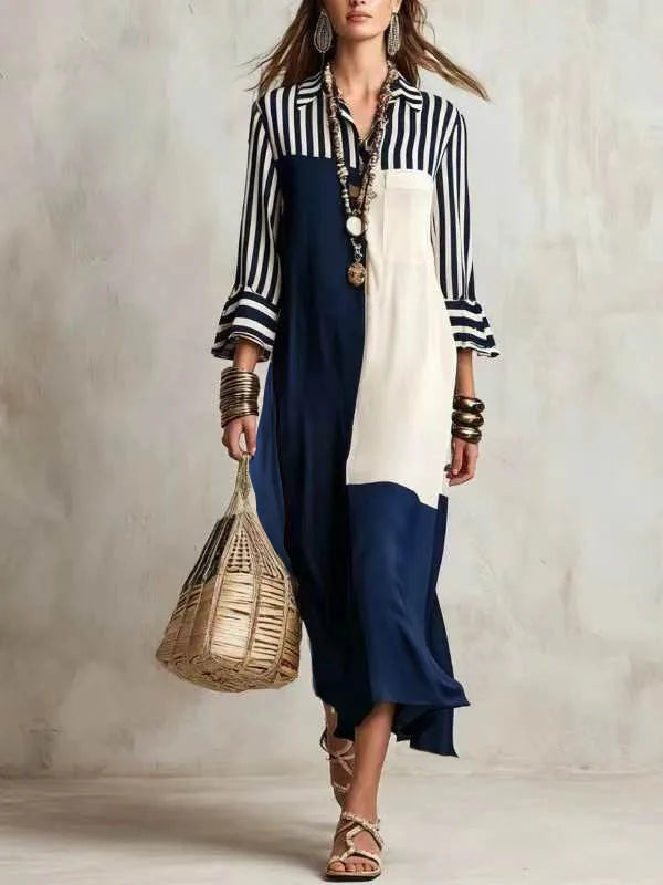 Leslie Linen Flowy Shirt Dress