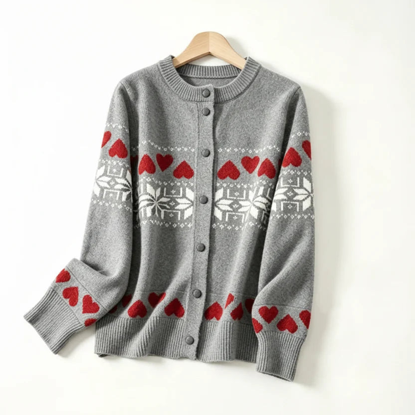 Leona Jacquard Knit Cardigan