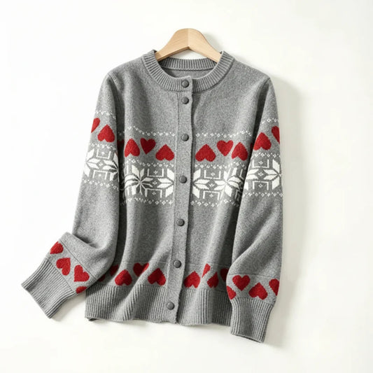 Leona Jacquard Knit Cardigan