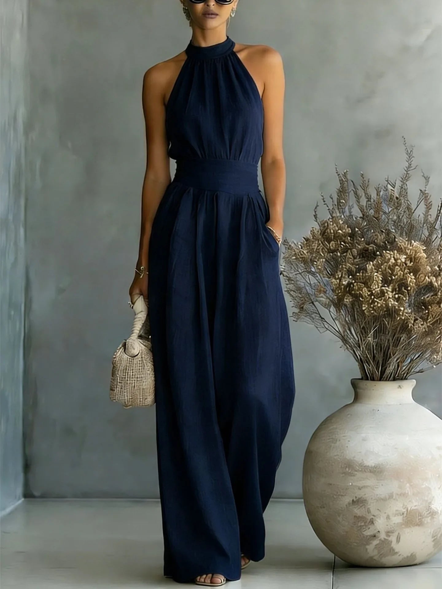 Harper Halter Wide Leg Jumpsuit