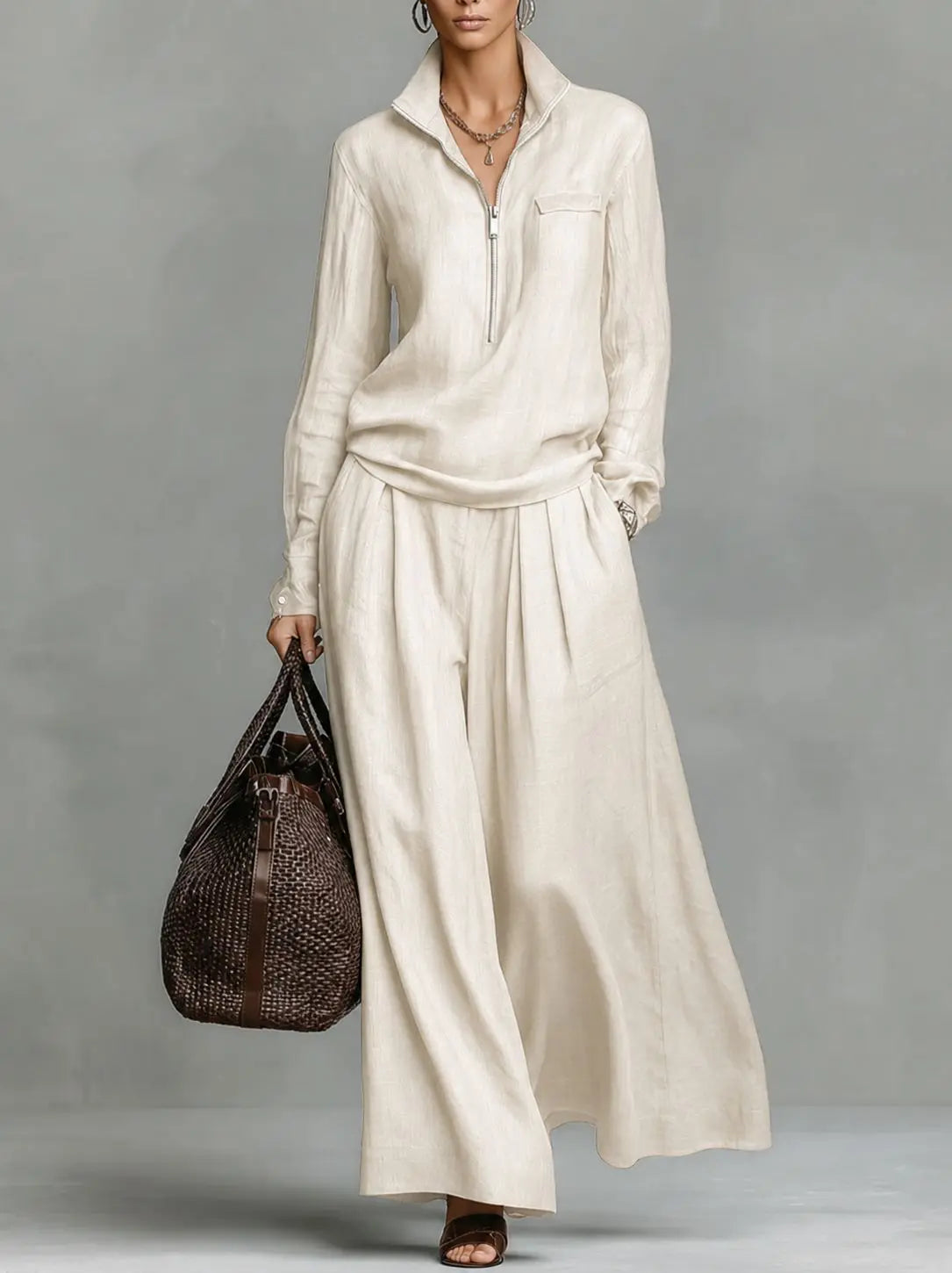 Harper Relaxed Wide Leg Pant Set