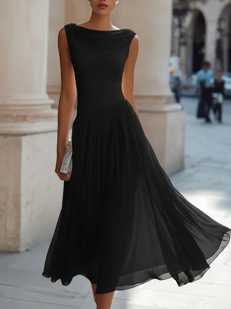 Brenda Flowing Pleated Midi Dress
