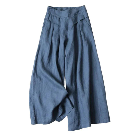 Viora Cotton Linen Wide Leg Pants