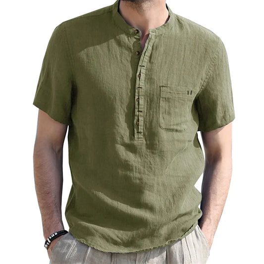 Harper Linen Henley Shirt