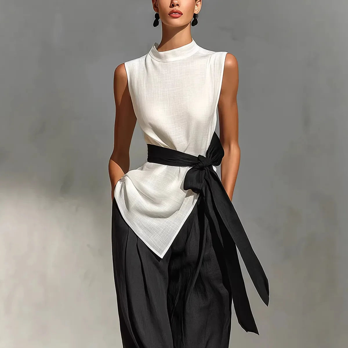 Morgan Contrast Waist Jumpsuit