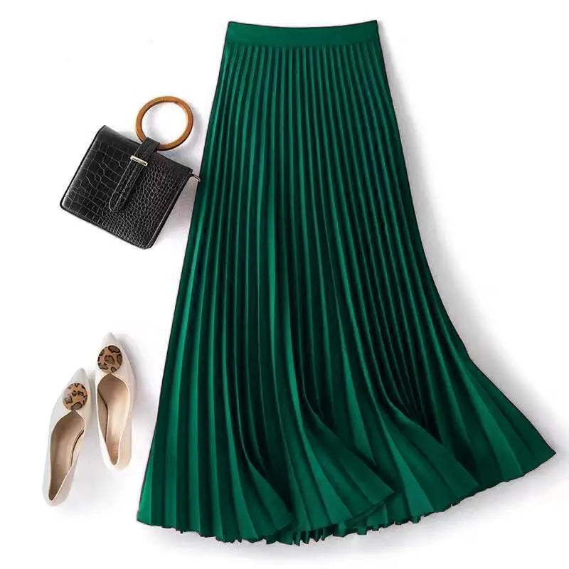Helena Pleated A-Line Skirt