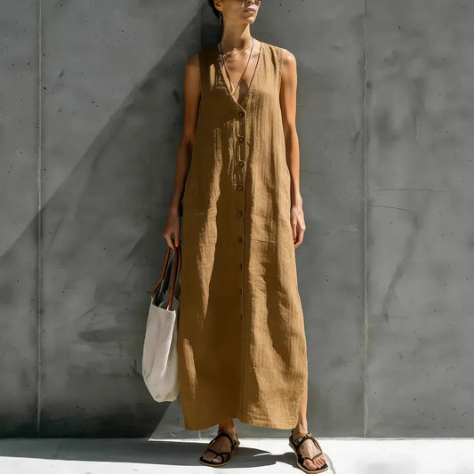 Gemma Linen Long Sundress