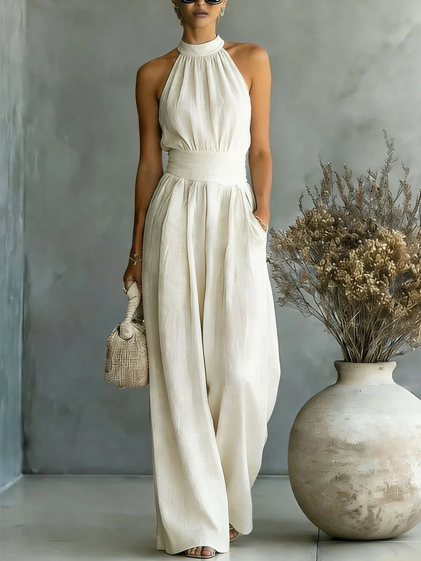 Harper Halter Wide Leg Jumpsuit