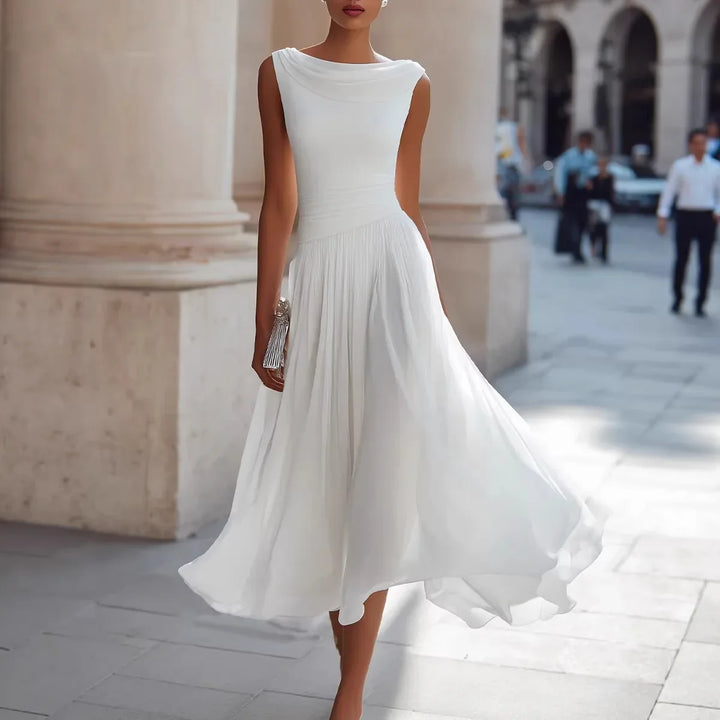 Brenda Flowing Pleated Midi Dress