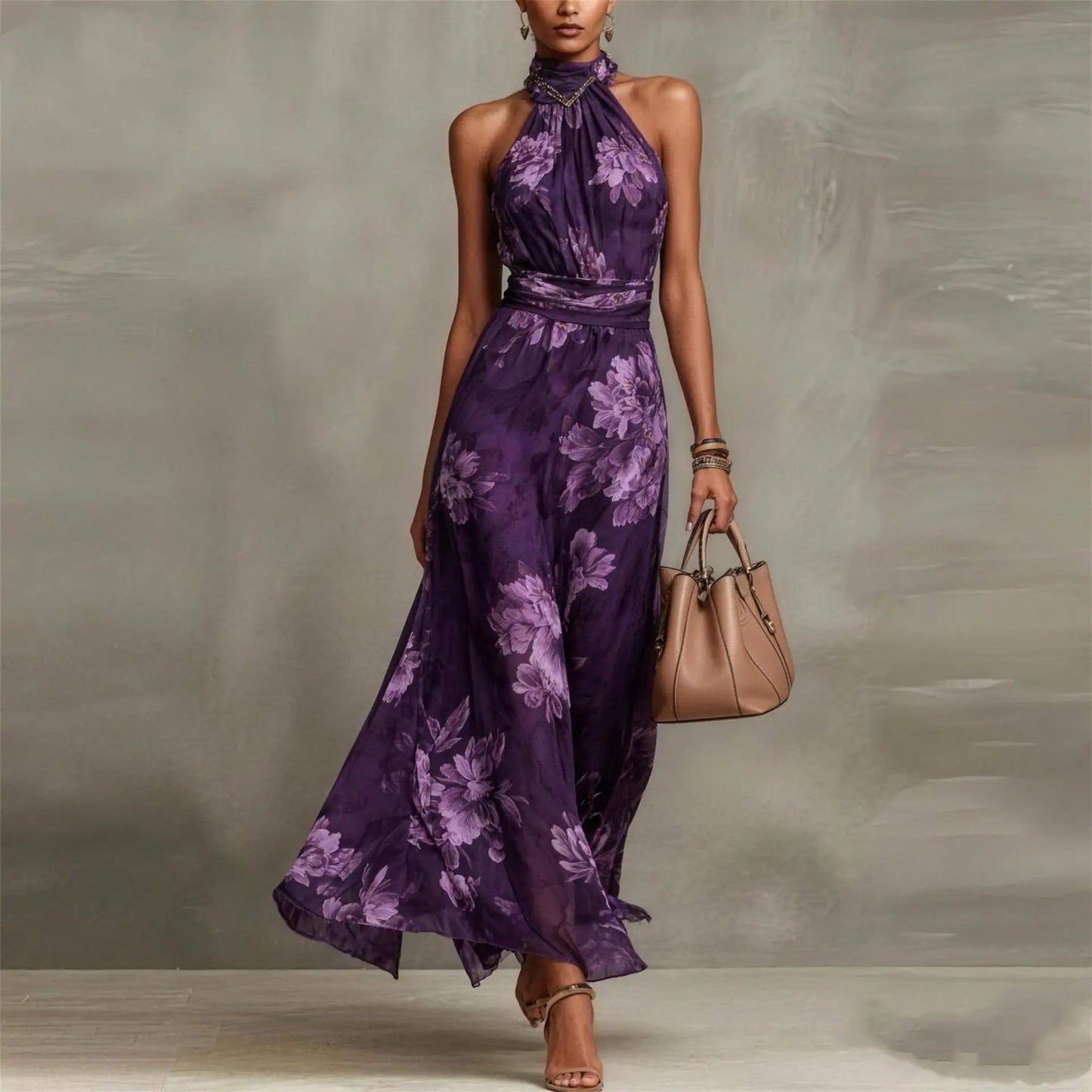 Monroe Floral Maxi Wedding Guest Dress