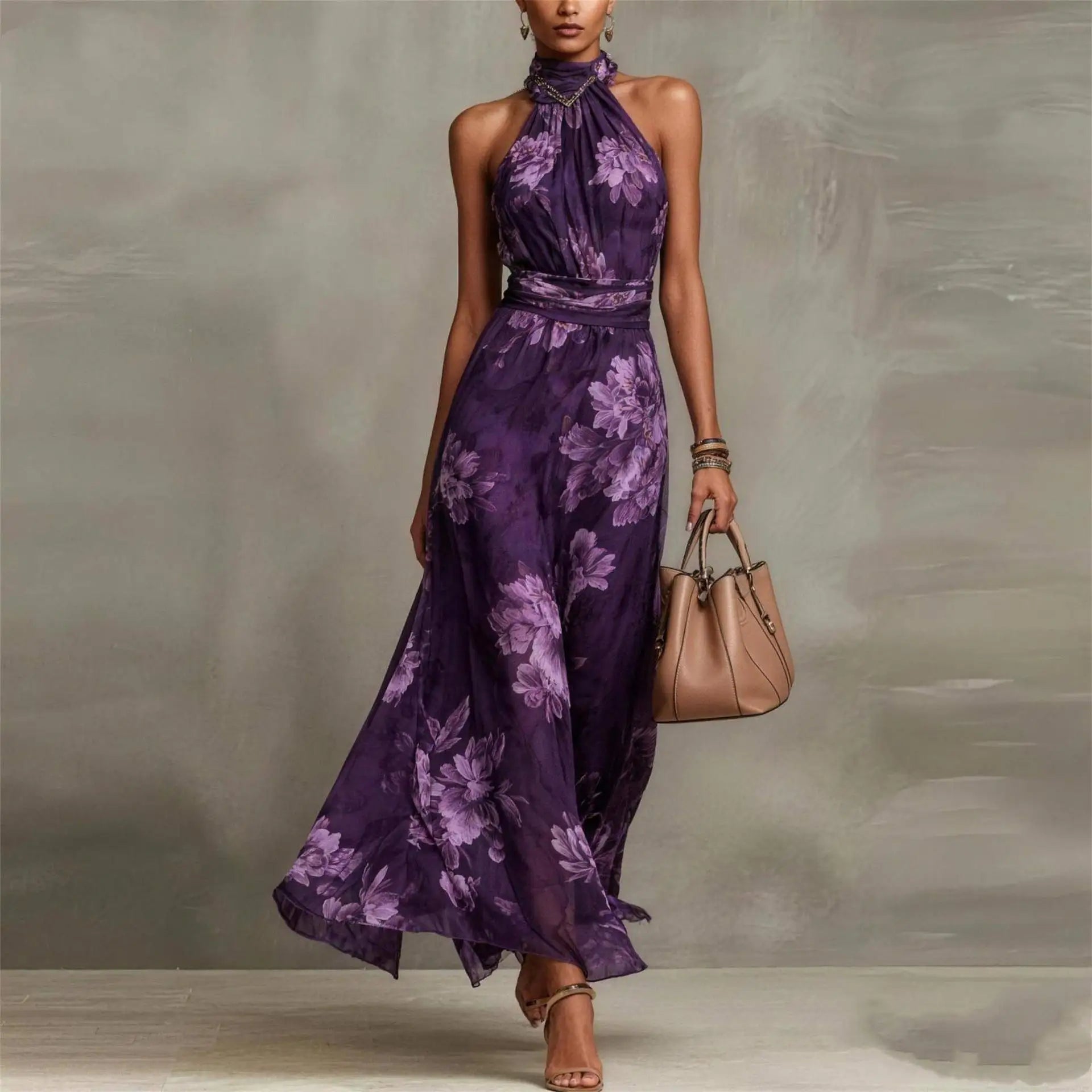 Monroe Floral Maxi Wedding Guest Dress