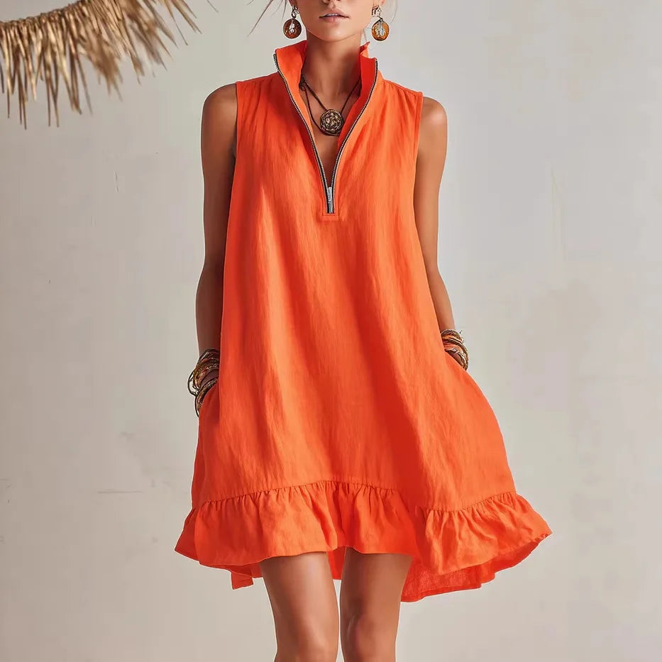 Shelby Ruffle Hem Mini Dress