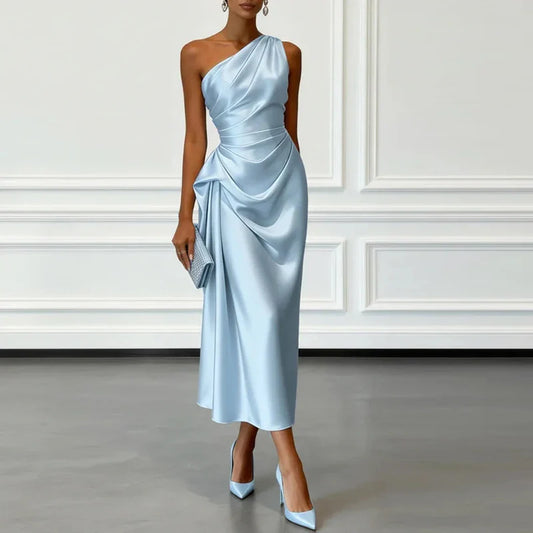 Tiffany Satin Wedding Guest Dress