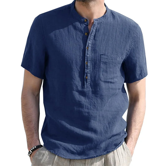 Harper Linen Henley Shirt