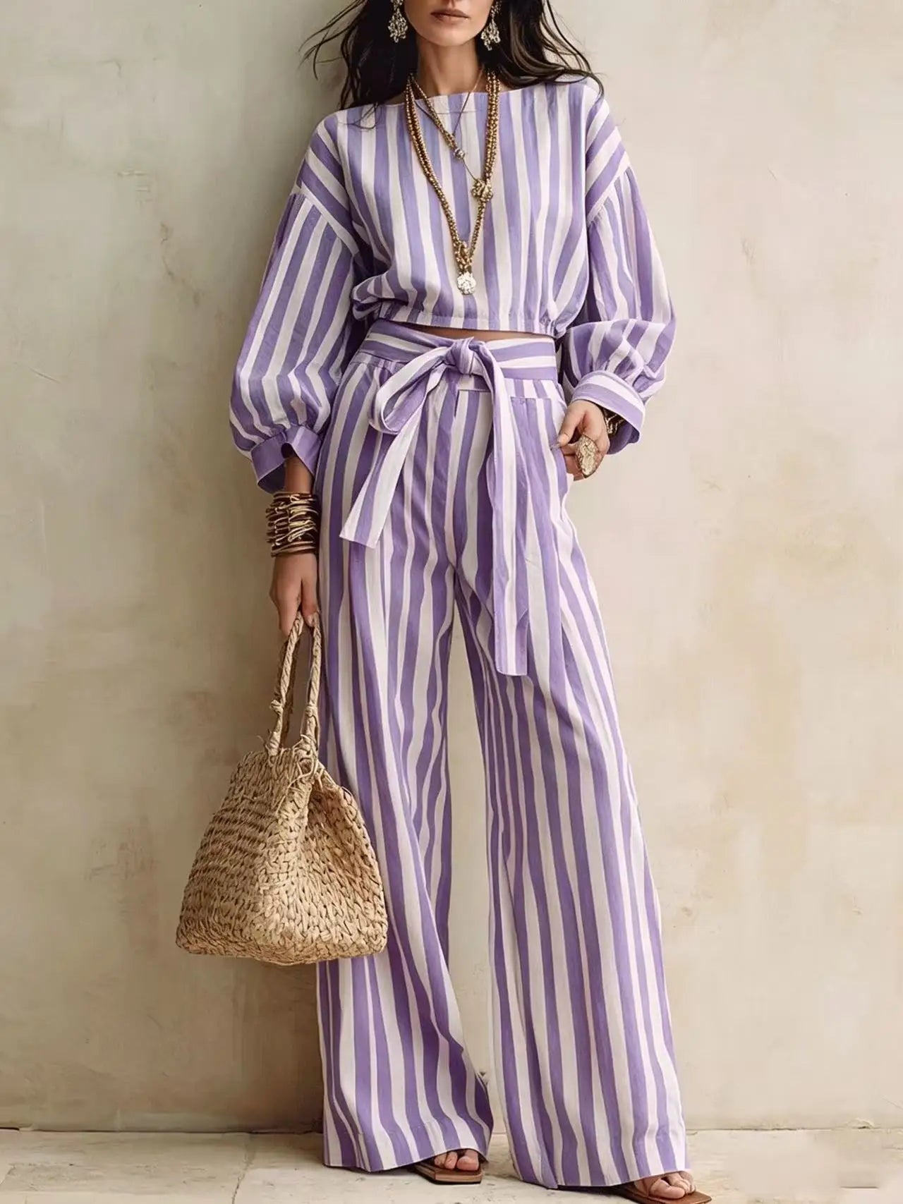 Wyonna Striped Matching Set
