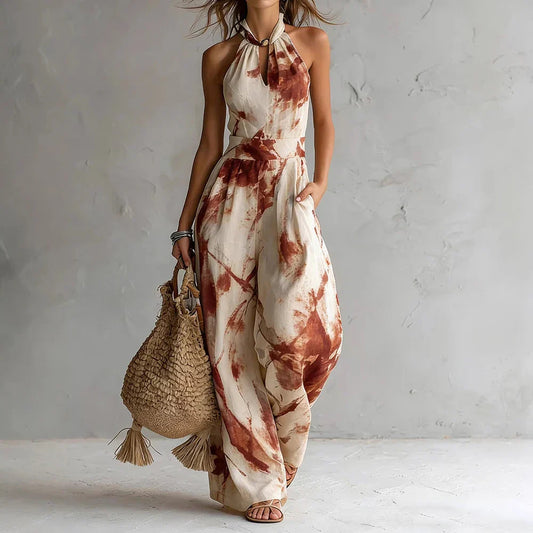 Catalina Flowy Halter Maxi Dress
