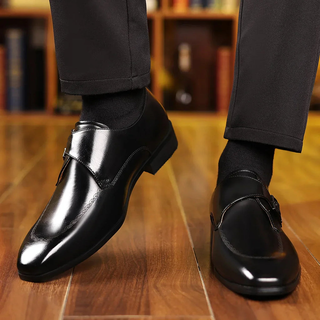 Atlas Leather Monk Strap Loafers