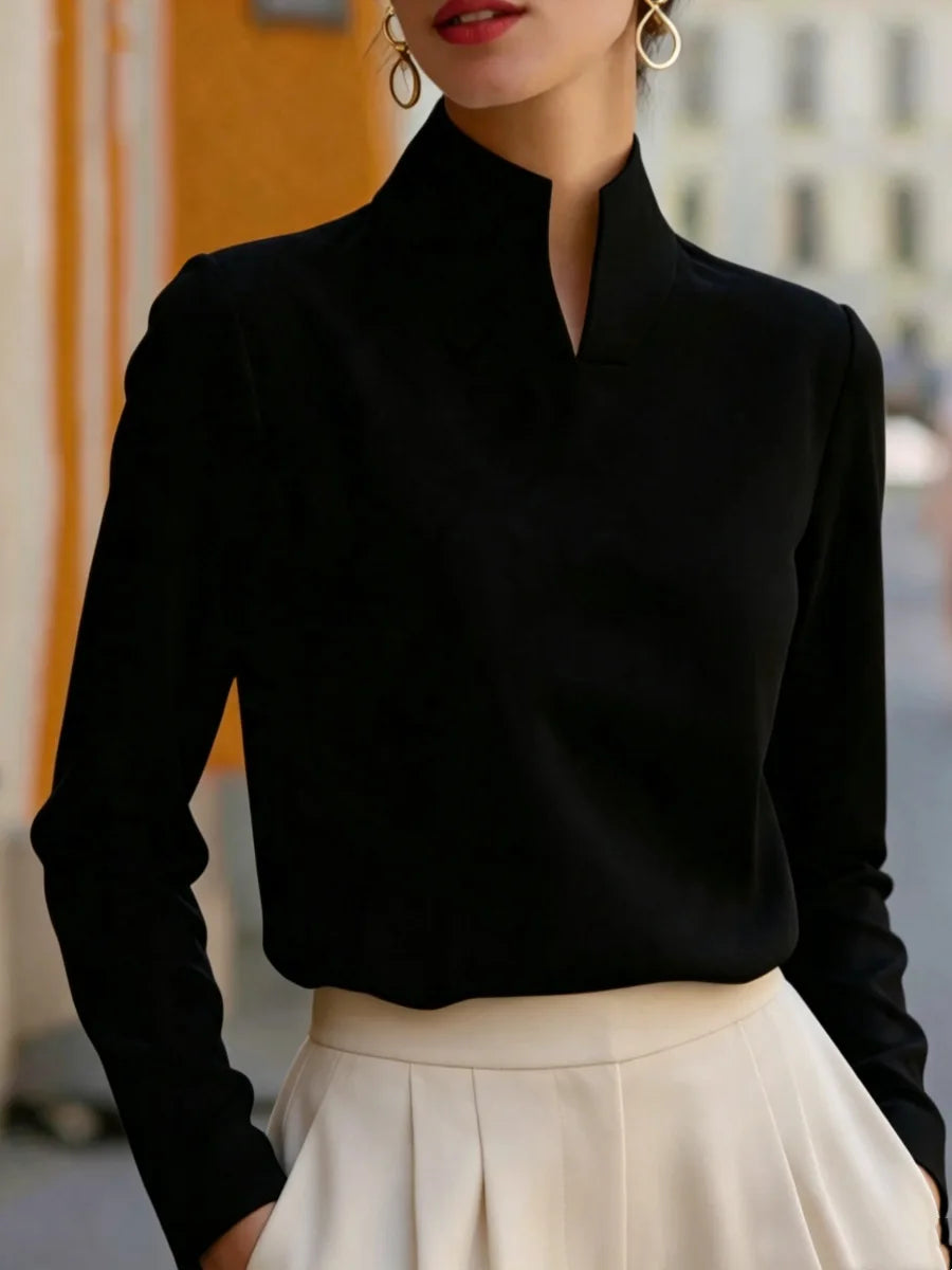 Brielle Stand Collar Blouse